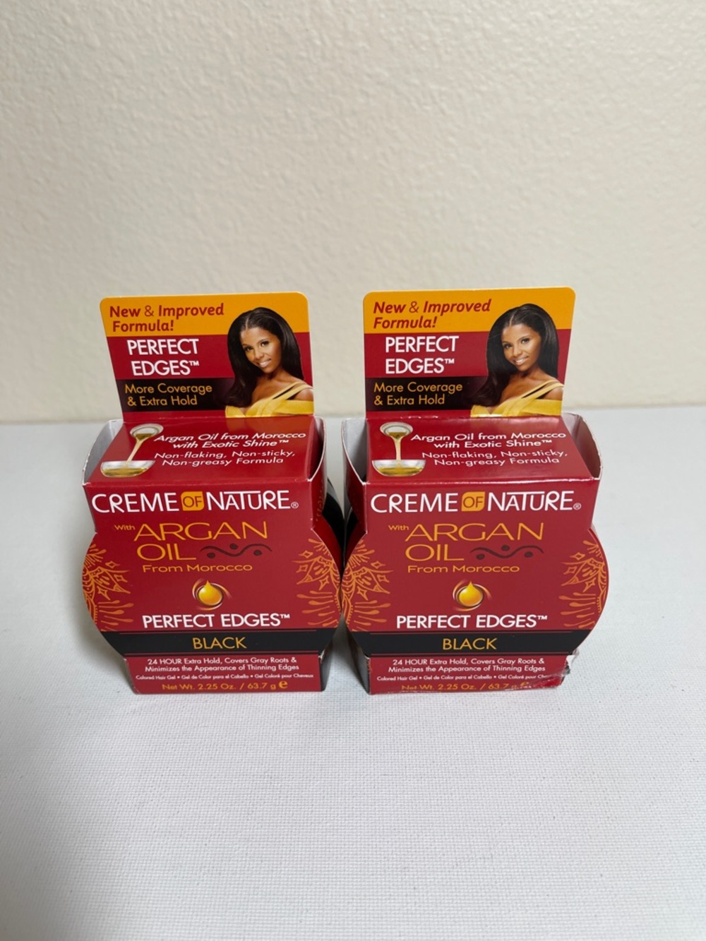 Creme of Nature Perfect Edges Argan Oil Edge Control - Black Lot of 2